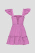 Square Neck Frill Detailed Mini Dress